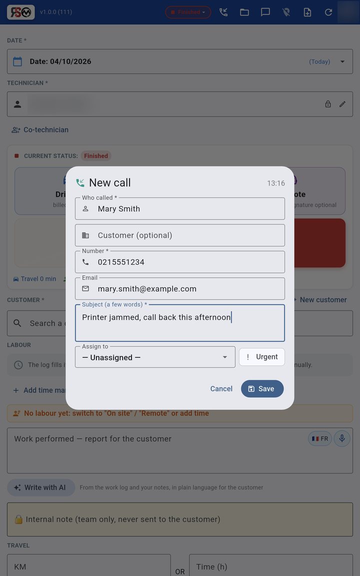New call